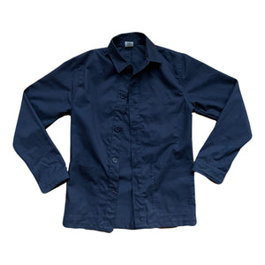 navy cotton twill overshirt